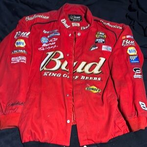 Budweiser Red and Gold Varsity Bomber Jacket